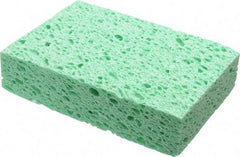 Made in USA - 6" Long x 3-1/2" Wide x 1" Thick Sponge/Scouring Pad - Medium-Duty, Green - Exact Tool & Supply