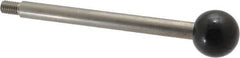 Gibraltar - 3/8-16 Stem, 1.26" Knob Diam, 3/8" Shaft Diam, Type A Gear Lever Arm with Ball Knob - 0.55" Thread Length, 6.06" Handle Length, Stainless Steel Shaft, Phenolic Knob - Exact Tool & Supply