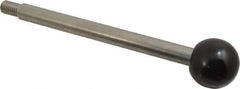 Gibraltar - M10x1.5 Stem, 1.26" Knob Diam, 0.47" Shaft Diam, Type A Gear Lever Arm with Ball Knob - 0.55" Thread Length, 6.06" Handle Length, Stainless Steel Shaft, Phenolic Knob - Exact Tool & Supply