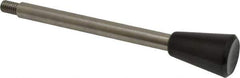Gibraltar - 5/16-18 Stem, 0.98" Knob Diam, 5/16" Shaft Diam, Type C Gear Lever with Taper End - 0.51" Thread Length, 5.43" Handle Length, Stainless Steel Shaft, Phenolic Knob - Exact Tool & Supply