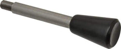 Gibraltar - 3/8-16 Stem, 1.18" Knob Diam, 3/8" Shaft Diam, Type C Gear Lever with Taper End - 0.59" Thread Length, 4.37" Handle Length, Stainless Steel Shaft, Phenolic Knob - Exact Tool & Supply