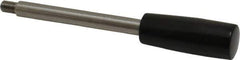 Gibraltar - M6x1 Stem, 0.71" Knob Diam, 0.32" Shaft Diam, Type E Gear Lever Arm with Cylindrical Knob - 0.35" Thread Length, 4.33" Handle Length, Stainless Steel Shaft, Phenolic Knob - Exact Tool & Supply