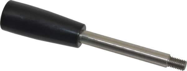 Gibraltar - M8x1.25 Stem, 0.83" Knob Diam, 0.39" Shaft Diam, Type E Gear Lever Arm with Cylindrical Knob - 0.43" Thread Length, 4.33" Handle Length, Stainless Steel Shaft, Phenolic Knob - Exact Tool & Supply