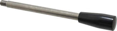 Gibraltar - M12x1.75 Stem, 1.02" Knob Diam, 0.55" Shaft Diam, Type E Gear Lever Arm with Cylindrical Knob - 0.63" Thread Length, 9.06" Handle Length, Stainless Steel Shaft, Phenolic Knob - Exact Tool & Supply