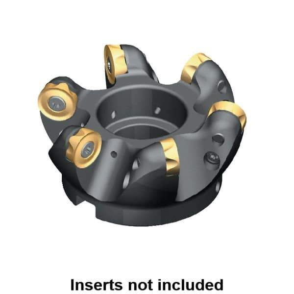 Kennametal - 7" Cut Diam, 1/2" Max Depth, 2-1/2" Arbor Hole, 8 Inserts, RCGT 86... Insert Style, Indexable Copy Face Mill - KSRM Cutter Style, 8,500 Max RPM, 2-1/2 High, Through Coolant, Series KSRM - Exact Tool & Supply