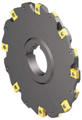 Kennametal - Arbor Hole Connection, 5/16" Cutting Width, 0.935" Depth of Cut, 4" Cutter Diam, 1-1/4" Hole Diam, 10 Tooth Indexable Slotting Cutter - 90° LN Toolholder, LNE 1245... Insert - Exact Tool & Supply