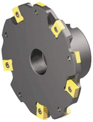Kennametal - Shell Mount Connection, 5/16" Cutting Width, 0.56" Depth of Cut, 2-1/2" Cutter Diam, 3/4" Hole Diam, 6 Tooth Indexable Slotting Cutter - 90° LN Toolholder, LNE 1245... Insert - Exact Tool & Supply