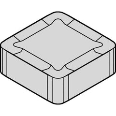 Kennametal - SNPF433 SNGP Grade KCK15 Carbide Turning Insert - TiCN/Al2O3 Finish, 90° Square, 1/2" Inscr Circle, 3/16" Thick, 3/64" Corner Radius - Exact Tool & Supply