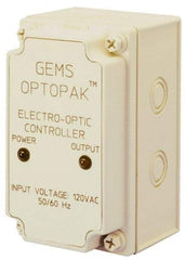 Gems Sensors - 158°F Max, Liquid Level Controller for Electro Optic Switches - Converts TTL Output Signal to an SPDT 5 Amp. Relay Output, SPDT, 5 Amps at 115 VAC Switch Logic - Exact Tool & Supply
