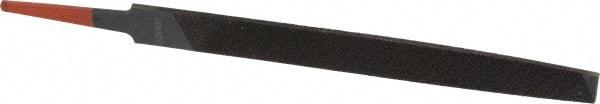 Simonds File - 6" Long, Bastard Cut, Flat American-Pattern File - Double Cut, 5/32" Overall Thickness, Tang - Exact Tool & Supply