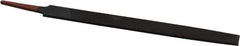 Simonds File - 8" Long, Smooth Cut, Flat American-Pattern File - Double Cut, 7/32" Overall Thickness, Tang - Exact Tool & Supply