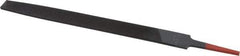 Simonds File - 10" Long, Smooth Cut, Flat American-Pattern File - Double Cut, 1/4" Overall Thickness, Tang - Exact Tool & Supply