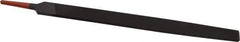 Simonds File - 12" Long, Smooth Cut, Flat American-Pattern File - Double Cut, 9/32" Overall Thickness, Tang - Exact Tool & Supply