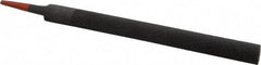 Simonds File - 8" Long, Bastard Cut, Half Round American-Pattern File - Double Cut, 7/32" Overall Thickness, Tang - Exact Tool & Supply