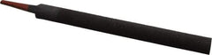 Simonds File - 8" Long, Smooth Cut, Half Round American-Pattern File - Double Cut, 7/32" Overall Thickness, Tang - Exact Tool & Supply