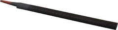 Simonds File - 10" Long, Smooth Cut, Half Round American-Pattern File - Double Cut, 9/32" Overall Thickness, Tang - Exact Tool & Supply
