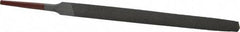 Simonds File - 6" Long, Bastard Cut, Triangle American-Pattern File - Double Cut, 15/32" Overall Thickness, Tang - Exact Tool & Supply