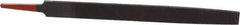 Simonds File - 8" Long, Smooth Cut, Mill American-Pattern File - Single Cut, 9/64" Overall Thickness, Tang - Exact Tool & Supply