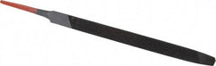 Simonds File - 6" Long, Bastard Cut, Taper American-Pattern File - Single Cut, 15/32" Overall Thickness, Tang - Exact Tool & Supply