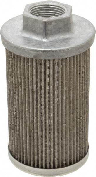 Flow Ezy Filters - 60 Mesh, 38 LPM, 10 GPM, 3.3" Diam, Female Suction Strainer without Bypass - 1 Port NPT, 5.8" Long - Exact Tool & Supply
