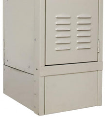 Hallowell - 18" Wide x 6" High, Locker Closed Front Base - Exact Tool & Supply