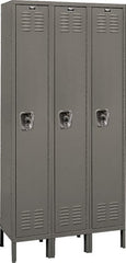 Hallowell - 3 Door, 1 Tier, Ready-Built Wardrobe & Box Lockers - Exact Tool & Supply