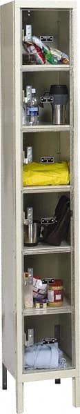 Hallowell - 6 Door, 6 Tier, Safety-View Plus Box Lockers - Exact Tool & Supply