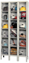 Hallowell - 18 Door, 6 Tier, Safety-View Plus Box Lockers - Exact Tool & Supply