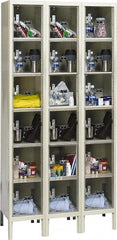 Hallowell - 18 Door, 6 Tier, Safety-View Plus Box Lockers - Exact Tool & Supply