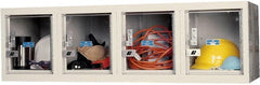 Hallowell - 4 Door, 4 Horizontal Tier, Safety-View Plus Box Lockers - Exact Tool & Supply