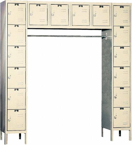 Hallowell - 16 Door, 16 Tier, Premium Box Lockers - Exact Tool & Supply