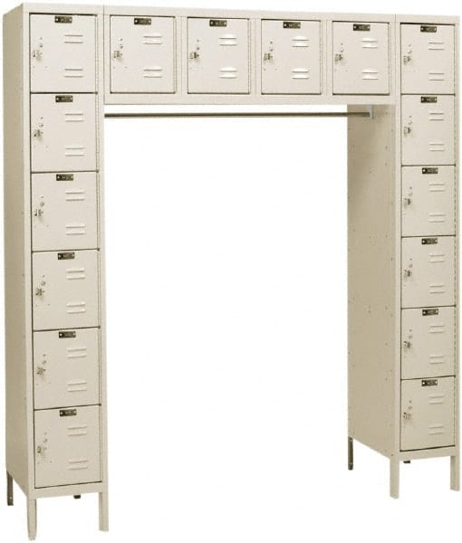 Hallowell - 16 Door, 16 Tier, Premium Box Lockers - Exact Tool & Supply