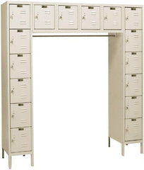 Hallowell - 16 Door, 16 Tier, Premium Box Lockers - Exact Tool & Supply