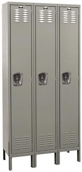 Hallowell - 3 Door, 1 Tier, Premium Wardrobe Lockers - Exact Tool & Supply