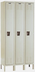 Hallowell - 3 Door, 1 Tier, Premium Wardrobe Lockers - Exact Tool & Supply