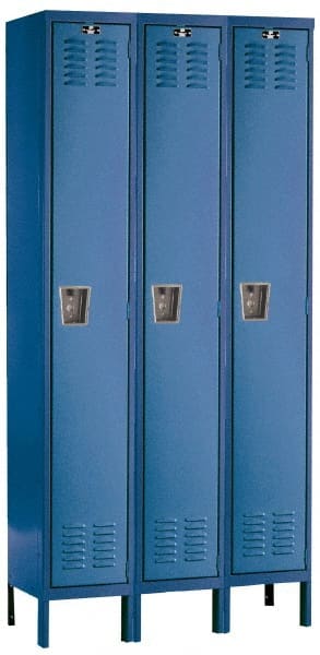 Hallowell - 3 Door, 1 Tier, Premium Wardrobe Lockers - Exact Tool & Supply