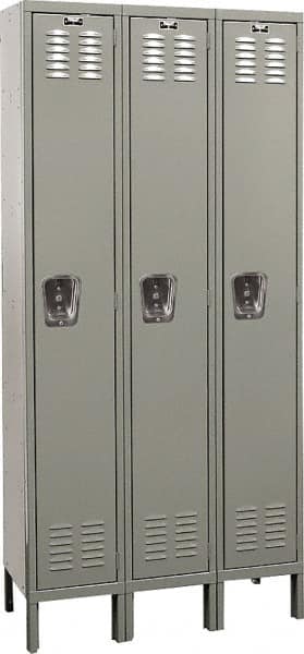 Hallowell - 3 Door, 1 Tier, Premium Wardrobe Lockers - Exact Tool & Supply