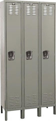 Hallowell - 3 Door, 1 Tier, Premium Wardrobe Lockers - Exact Tool & Supply