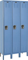 Hallowell - 3 Door, 1 Tier, Premium Wardrobe Lockers - Exact Tool & Supply