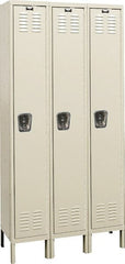 Hallowell - 3 Door, 1 Tier, Premium Wardrobe Lockers - Exact Tool & Supply