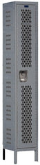 Hallowell - 1 Door, 1 Tier, Heavy-Duty Ventilated Wardrobe & Box Lockers - Exact Tool & Supply
