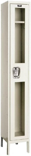 Hallowell - 1 Door, 1 Tier, Safety-View Wardrobe Lockers - Exact Tool & Supply