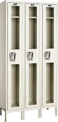 Hallowell - 3 Door, 1 Tier, Safety-View Wardrobe Lockers - Exact Tool & Supply