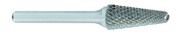 SL-7 -- 3/4 x 1-1/2 LOC x 1/4 Shank x 2 OAL 14 Degree Included Angle Carbide Medium Tough Cut Burr - Exact Tool & Supply