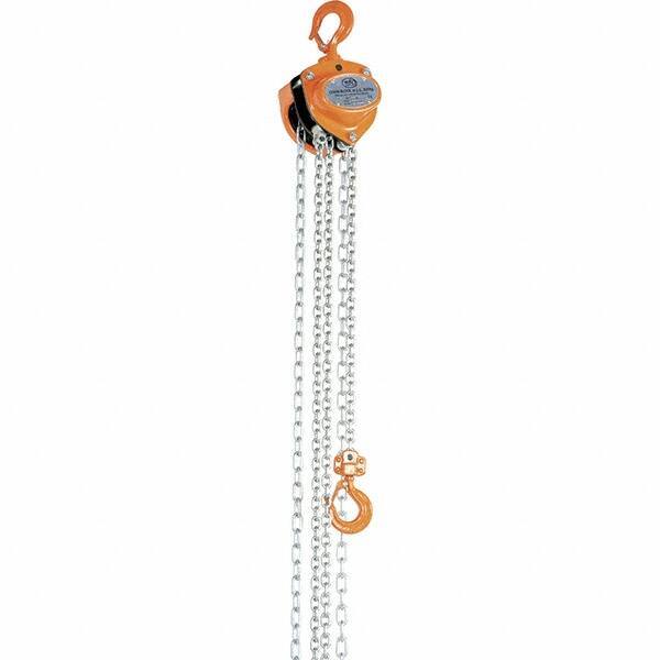 Vestil - 1,000 Lb Lifting Capacity, 15' Lift Height, Hand Hoist - Made from Chain - Exact Tool & Supply