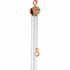 Vestil - 1,000 Lb Lifting Capacity, 15' Lift Height, Hand Hoist - Made from Chain - Exact Tool & Supply