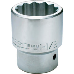 Wright Tool & Forge - Hand Sockets; Drive Size (Inch): 1 ; Size (Inch): 2-1/2 ; Type: Standard ; Tool Type: Hand Socket ; Number of Points: 12 ; Finish/Coating: Full Polish Chrome - Exact Tool & Supply