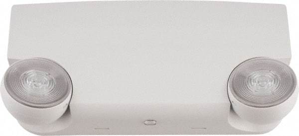 Cooper Lighting - 2 Head, 120-277 VAC, Thermoplastic, LED Emergency Lighting Unit - 0.78 Watt, 2-5/16 Inch Long x 9 Inch Wide x 4-1/2 Inch High, Sealed Nickel Cadmium Battery - Exact Tool & Supply
