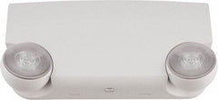 Cooper Lighting - 2 Head, 120-277 VAC, Thermoplastic, LED Emergency Lighting Unit - 0.78 Watt, 2-5/16 Inch Long x 9 Inch Wide x 4-1/2 Inch High, Sealed Nickel Cadmium Battery - Exact Tool & Supply