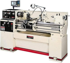 Jet - 14" Swing, 36-7/8" Between Centers, 230 Volt, Single Phase Bench Lathe - 2 hp, 70 to 1,900 RPM Spindle Speed, 2" Spindle Bore Diam, 76-13/32" OAL x 29-29/32" OAH x 59-13/16" Overall Depth - Exact Tool & Supply